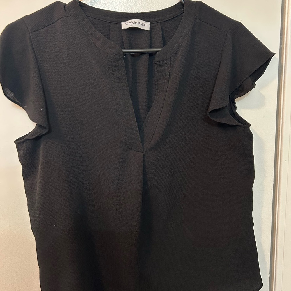 Calvin Klein Women's Elegant Black Blouse